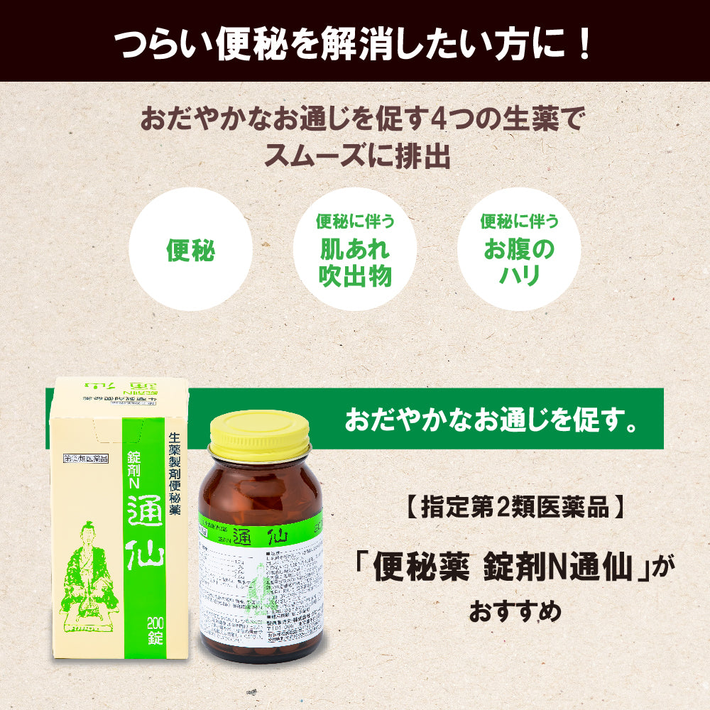 【指定第2類医薬品】便秘薬　錠剤Ｎ通仙